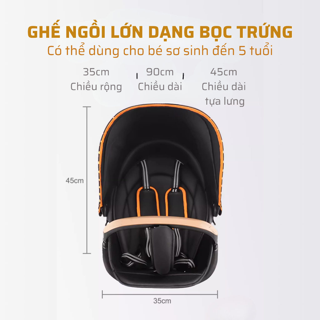 Bàn Ăn Dặm Xe Đẩy Baobaohao Chính Hãng V9, Xe Đẩy 2 Chiều Cho Bé, Tiện Lợi, An Toàn Với Bé Yêu