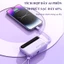 Màu tím 20000 mAh điện thoại di động sạc nhanh bốn dây trong một màn hình led hiển thị