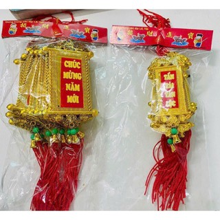 Combo 10 THẺ BÀI trang trí tết - TO(10*5,5cm)/NHỎ(7*4cm) dây tiền vàng, dây liễng, dây thỏi vàng