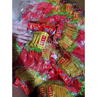 Combo 10 THẺ BÀI trang trí tết - TO(10*5,5cm)/NHỎ(7*4cm) dây tiền vàng, dây liễng, dây thỏi vàng
