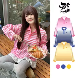 Áo Thun Polo Sọc Ngang Tay Dài Panacea Studio Local Brand Unisex Form Boxy – Striped Long Sleeves