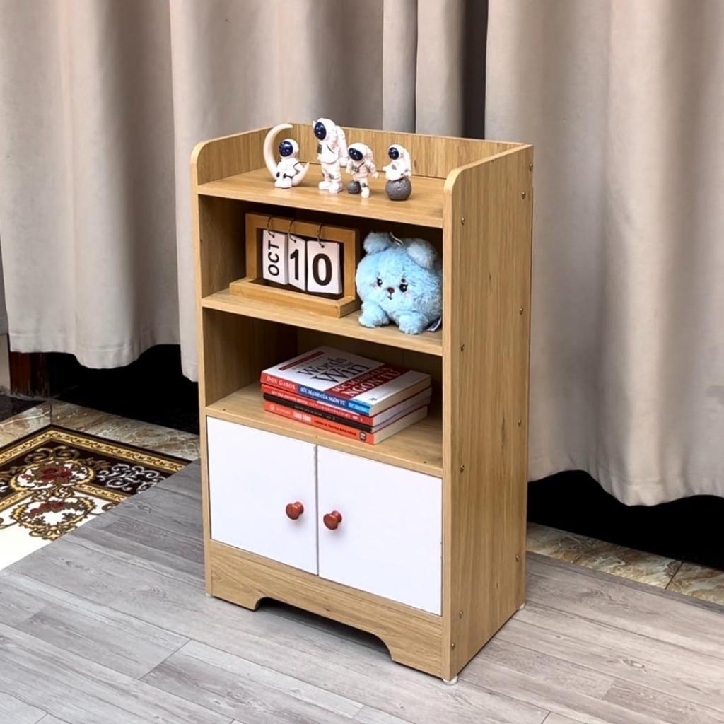Tủ Đầu Giường Để Đồ 4 Tầng Chuẩn Gỗ MDF Nhập Khẩu - Kệ Trang Trí Đa Năng Có Cánh Mở Bền Đẹp