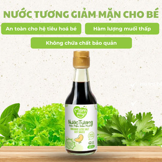 Gia vị ăn dặm cho bé Mămmy nước tương ăn dặm giảm mặn giảm muối cho bé từ 1 tuổi giúp bé ăn ngon