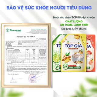 Nước Rửa Chén Bát TOPGIA Hương Thiên Nhiên, Dung Tích 2L Chứa Glycerol An Toàn Cho Da Tay