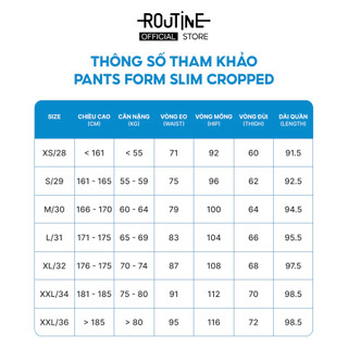 [🔥HOT] Quần Tây Nam Dài Trơn Form Slim Cropped - Routine 10S25PFO004