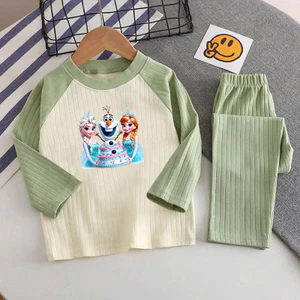 🌸 ĐỒ BỘ BÉ GÁI DÀI TAY GÂN MỀM MỊN – HÌNH DỄ THƯƠNG 🌸 DG233