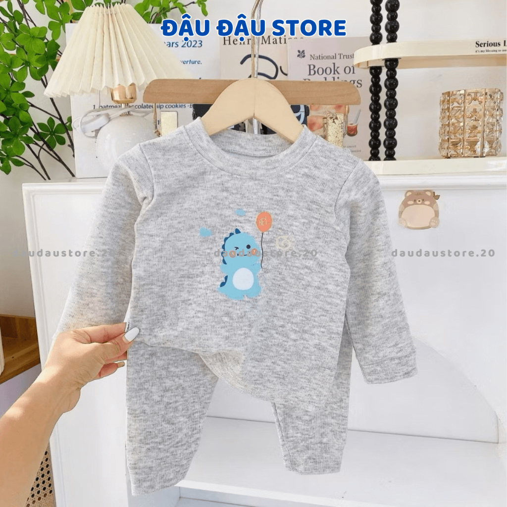 Set 2 - Set 3 Bộ Dài Tay Len Lông Thỏ Thu Đông Quảng Châu mềm mại ấm áp cho bé trai bé gái 5-15kg BLEN01 Đậu Đậu Store
