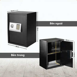 két sắt điện tử Két Sắt 50*35*30CM  Khóa Số Điện  an toàn bảo mật cao chống trộm, chống cháy nổ  Cho Gia Đình Văn Phòng