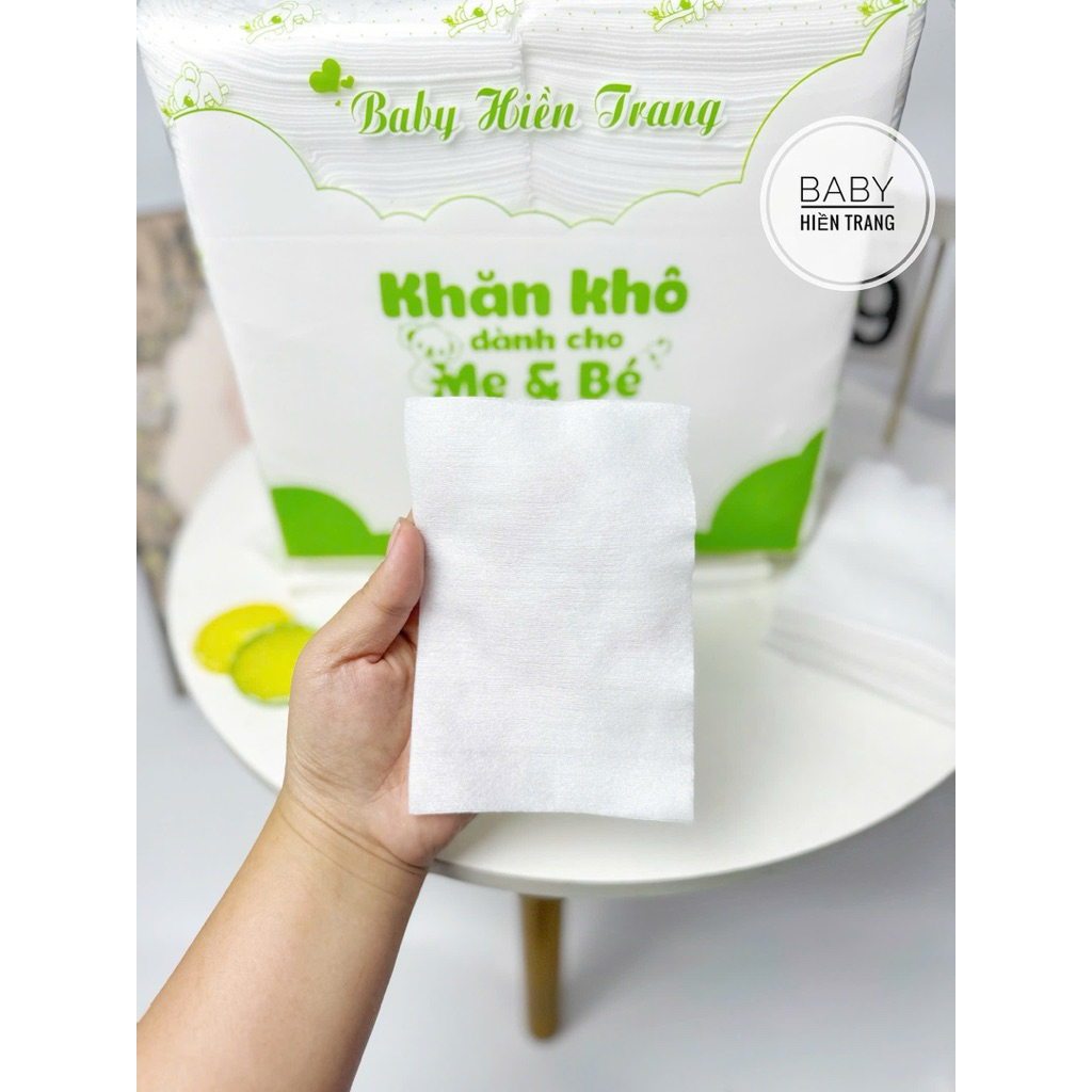 (COMBO 3-5 GÓI) Khăn khô đa năng Hiền Trang 600gram mềm mịn, thấm hút tốt cho bé yêu