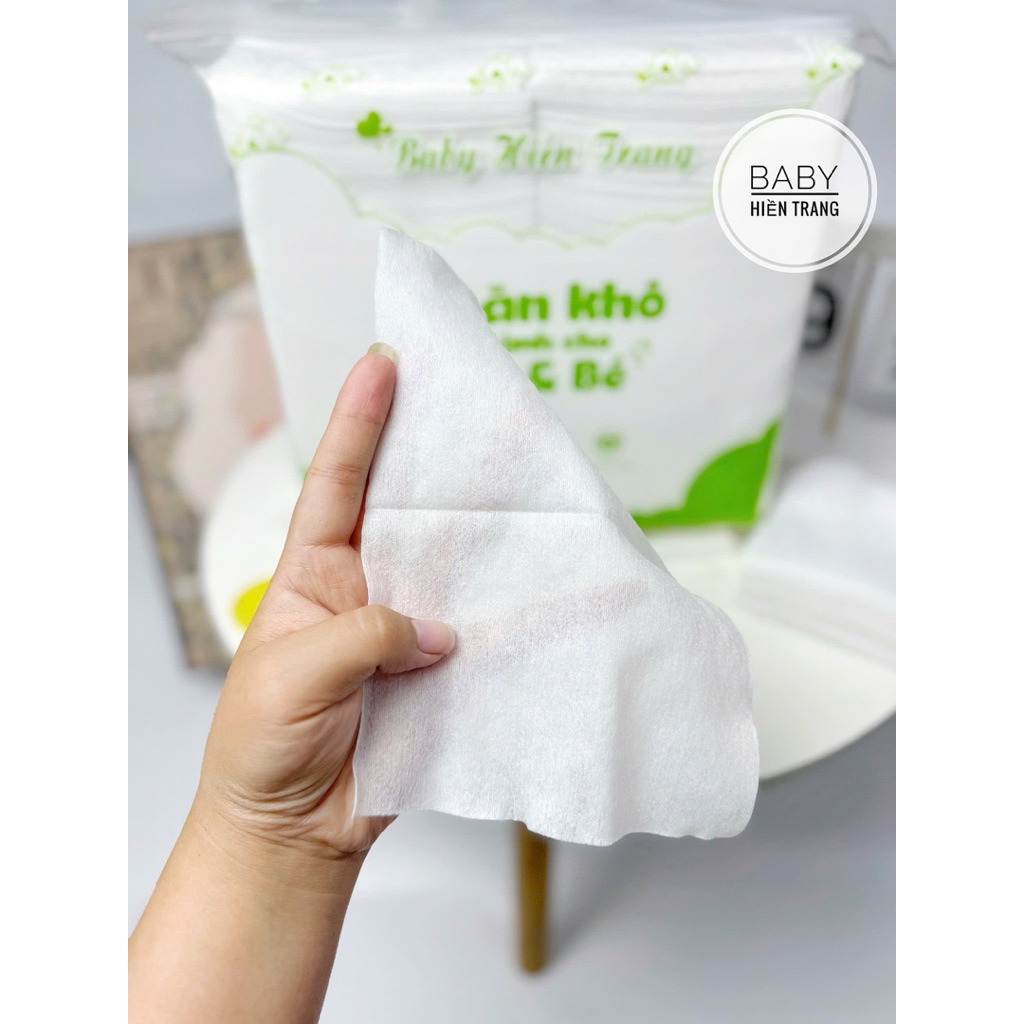 (COMBO 3-5 GÓI) Khăn khô đa năng Hiền Trang 600gram mềm mịn, thấm hút tốt cho bé yêu