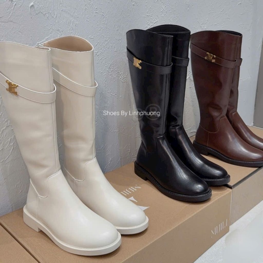 [‼️GIÁ XẢ BỎ MẪU] Boot da tag X cổ vát brand MIJILI hàng QCCC fullbox