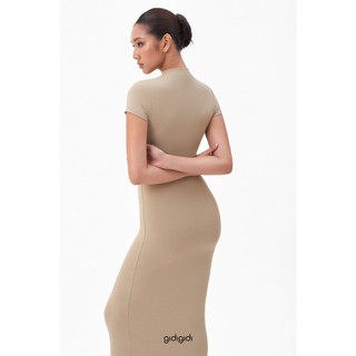 GIDIGIDI - YAGE DRESS 10512 đầm chất thun co giãn có tay cổ lọ dáng ôm dài basic
