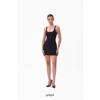 GIDIGIDI - NINA DRESS 10514 đầm hai dây cổ tròn chất thun co giãn dáng ngắn basic