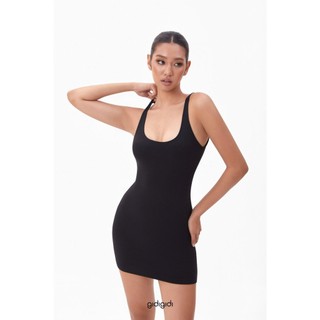 GIDIGIDI - NINA DRESS 10514 đầm hai dây cổ tròn chất thun co giãn dáng ngắn basic