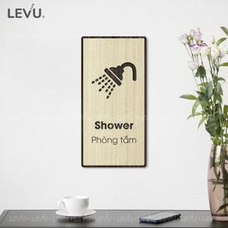 Bảng gỗ dán cửa phòng tắm (Shower) trang trí nhà tắm Homestay khách sạn BG79