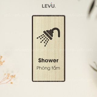 Bảng gỗ dán cửa phòng tắm (Shower) trang trí nhà tắm Homestay khách sạn BG79