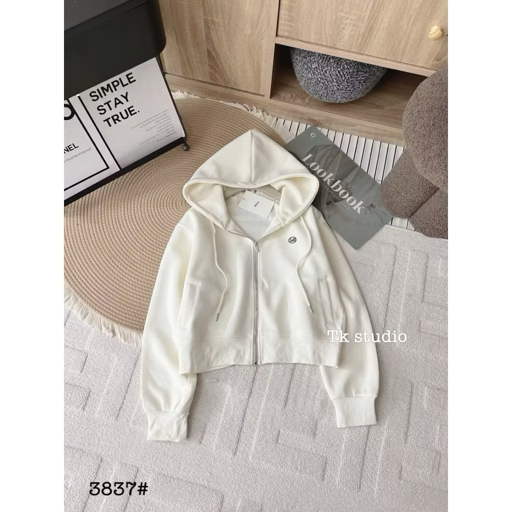 [𝐒𝐮𝐙𝐲] Áo Nỉ Mũ Thêu Chữ QCCC Loại 1 (50-55kg 1m54 trở lên)