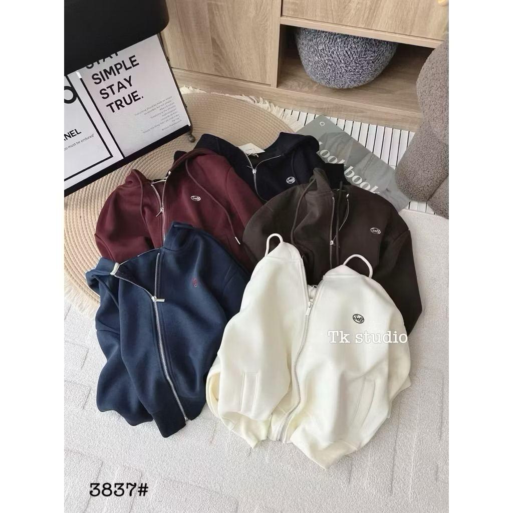 [𝐒𝐮𝐙𝐲] Áo Nỉ Mũ Thêu Chữ QCCC Loại 1 (50-55kg 1m54 trở lên)