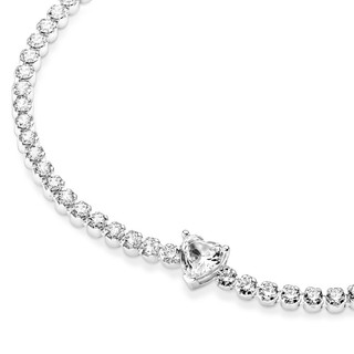 Vòng Tay Tennis Bạc Pandora Timeless Trái Tim Đính Đá Trong Suốt - Sparkling Heart Tennis Bracelet