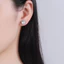 9LUX Khuyên tai Đính Đá sát tai Nhiều Mẫu xinh sang chảnh ,Khuyên tai chữ cái D sang chảnh đính đá