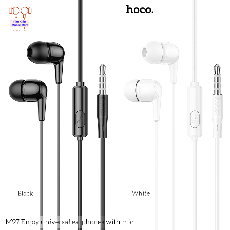 Tai Nghe Có Dây – 3.5mm M97 – Có Micro, Âm Thanh Rõ, Đàm thoại tốt cho Điện Thoại & Máy Tính
