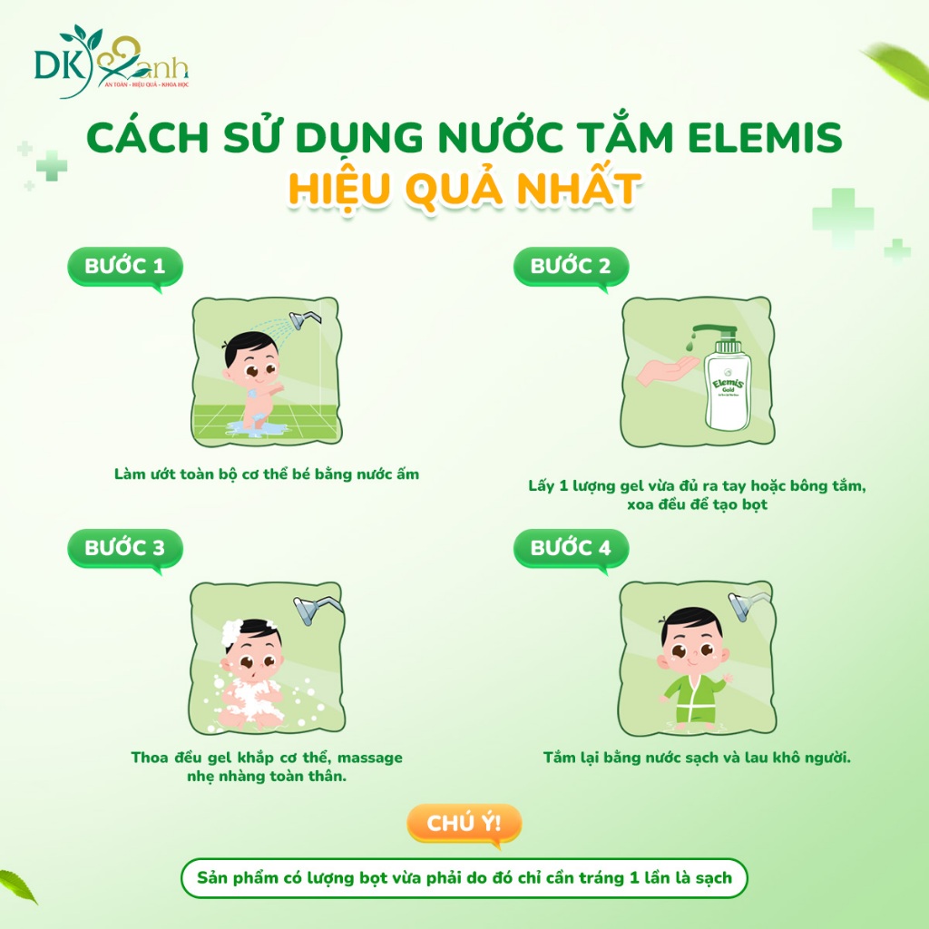 Sữa Tắm Gội Thảo Dược Cho Bé Elemis Gold Từ 6 Tháng Tuổi Bọt Dịu Nhẹ Kháng Khuẩn Tối Ưu 220ml
