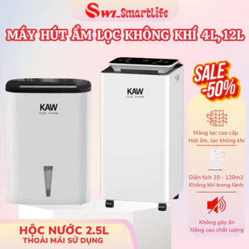 Máy Hút Ẩm Mini SWI Lọc Không Khí Chống Mốc Ẩm Máy Nhỏ Gọn Lực Hút Khỏe Không Gây Ồn, Bình Chứa 1L