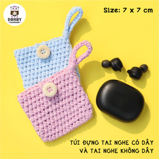 (Đồ Handmade) Túi đựng tai nghe Airpods - bảo vệ tai nghe khỏi bụi bẩn và trầy xước