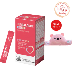 HerBalance Biotic - Lợi Khuẩn Đặc Biệt ,cải thiện hệ vi sinh âm đạo Cho Phụ Nữ hộp 30 gói