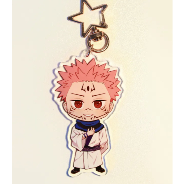 Móc khóa Jujutsu Kaisen – Nhân vật: Gojo, Geto, Toji, Nanami, Choso, Sukuna – Mua 2 tặng 1.