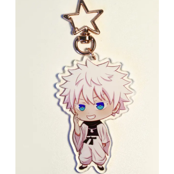 Móc khóa Jujutsu Kaisen – Nhân vật: Gojo, Geto, Toji, Nanami, Choso, Sukuna – Mua 2 tặng 1.