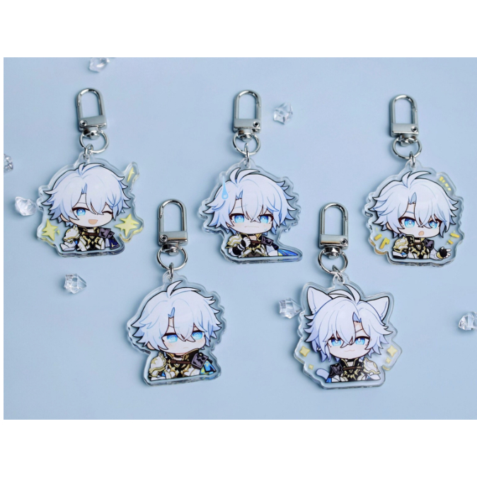 Móc khóa acrylic Phainon – Charm acrylic kèm vòng khoá hình sao, quà sưu tầm anime/game, món đồ collectible cho fan