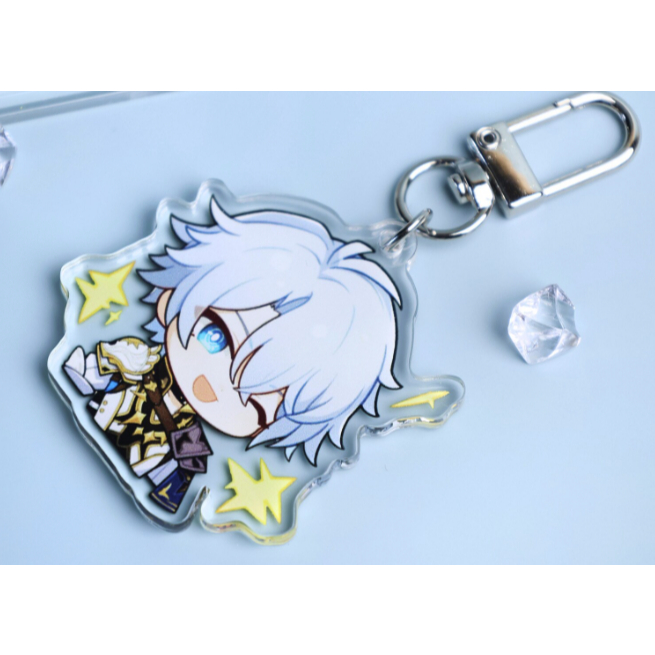 Móc khóa acrylic Phainon – Charm acrylic kèm vòng khoá hình sao, quà sưu tầm anime/game, món đồ collectible cho fan