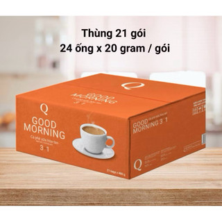 Thùng cà phê sữa “Good Morning” Trần Quang - Thùng 21 gói / 24 ống x 20g