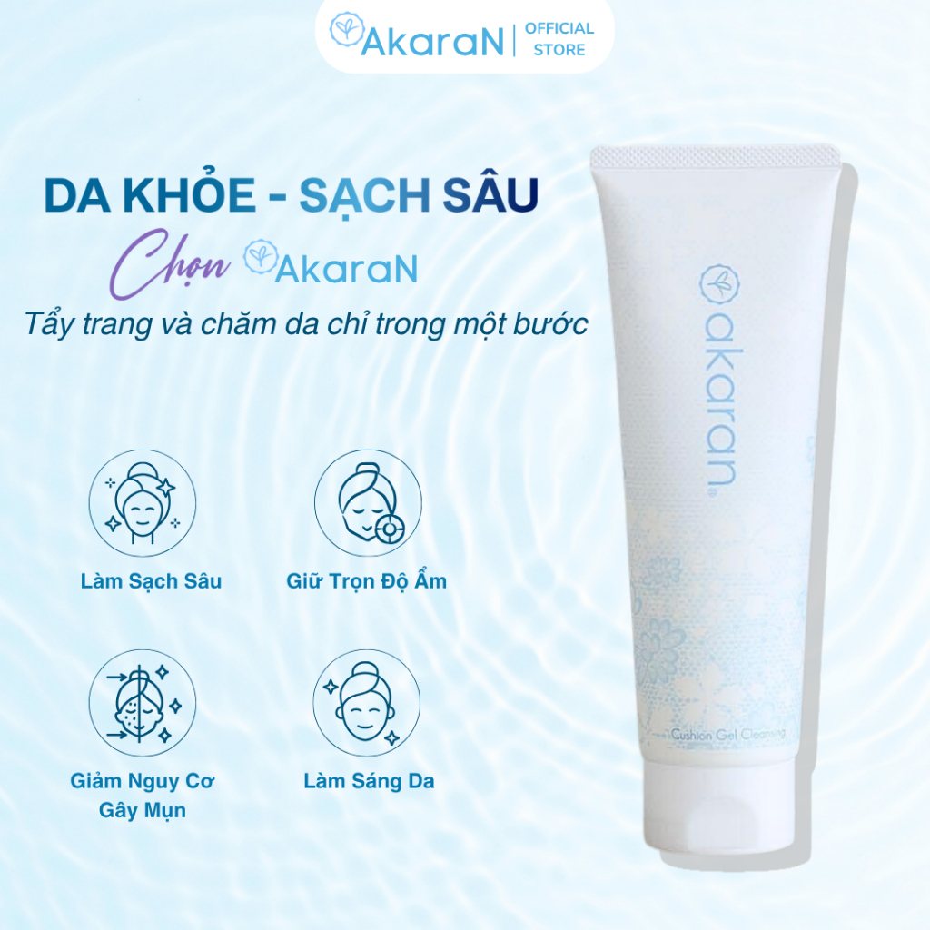 Tẩy Trang Akaran Cushion Gel Làm Sạch Sâu Dịu Nhẹ Dưỡng Ẩm Cho Da