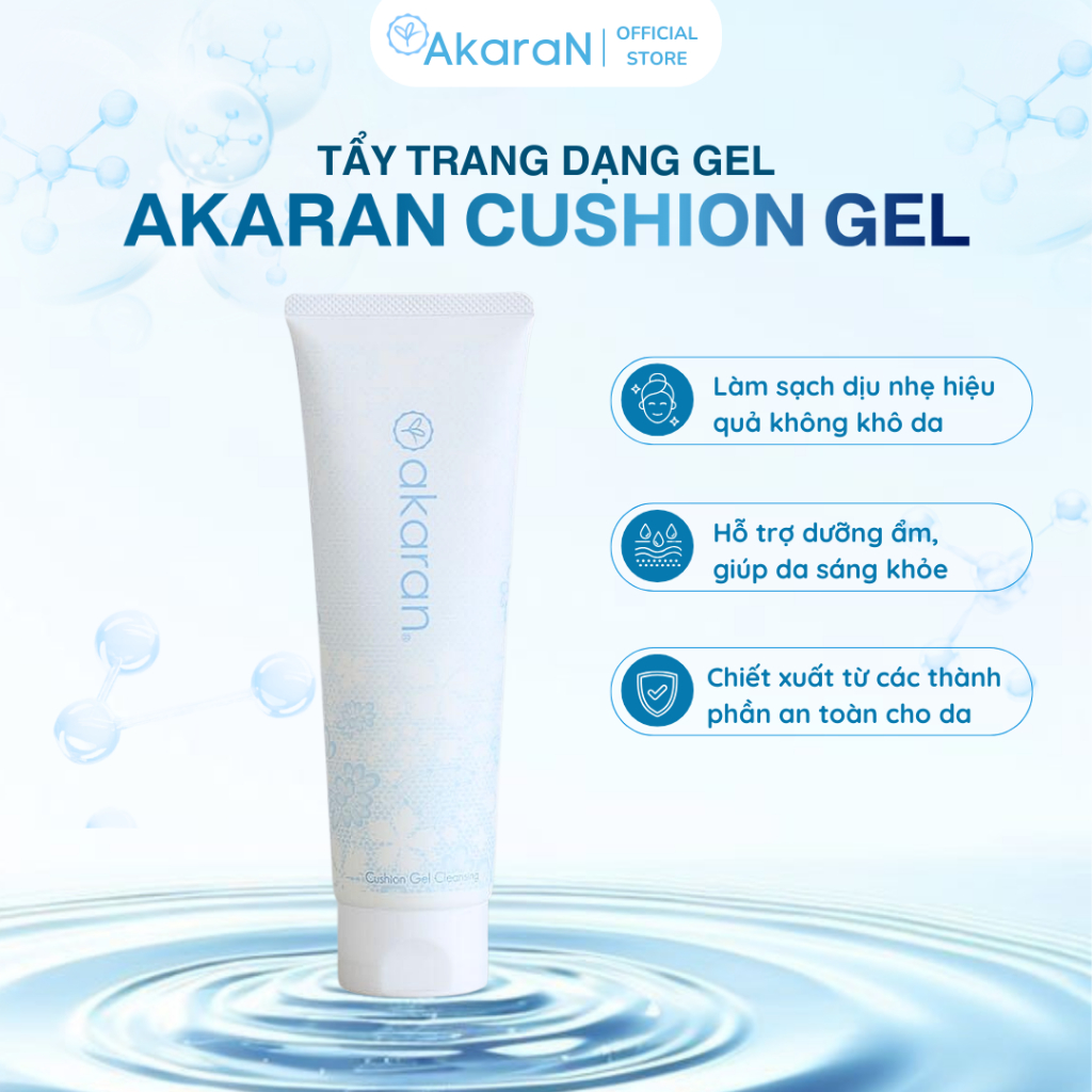 Tẩy Trang Akaran Cushion Gel Làm Sạch Sâu Dịu Nhẹ Dưỡng Ẩm Cho Da
