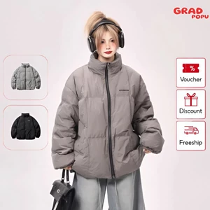 Áo phao nữ GRADPOPU dáng rộng cao cấp, áo phao dày đệm cotton thời trang, thiết kế độc đáo PAP18