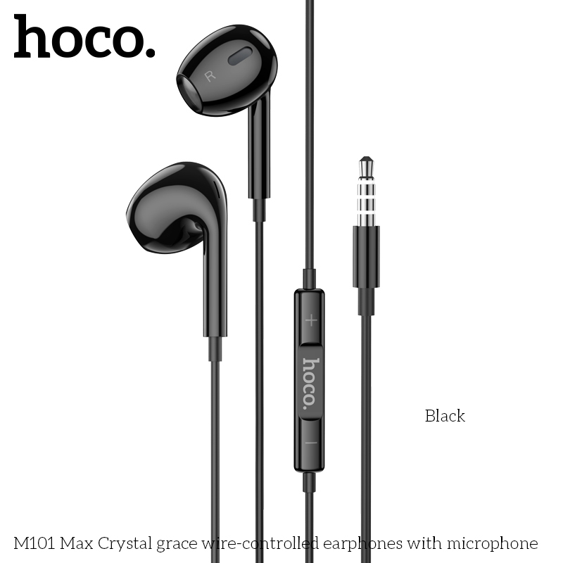 Tai Nghe Dây HOCO M101 Max – Jack 3.5mm, có Míc Đeo Êm, Nghe Nhạc Hay, Mic Rõ Nét