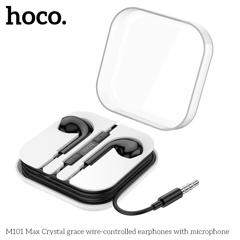 Tai Nghe Dây HOCO M101 Max – Jack 3.5mm, có Míc Đeo Êm, Nghe Nhạc Hay, Mic Rõ Nét