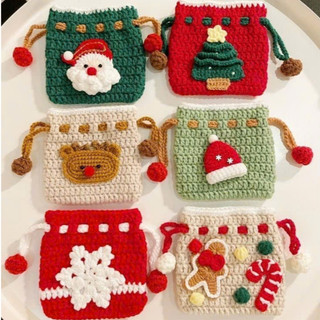 [Ảnh thật]Túi ví dây rút đựng đồ Giáng Sinh Noel quà tặng dễ thương chụp ảnh