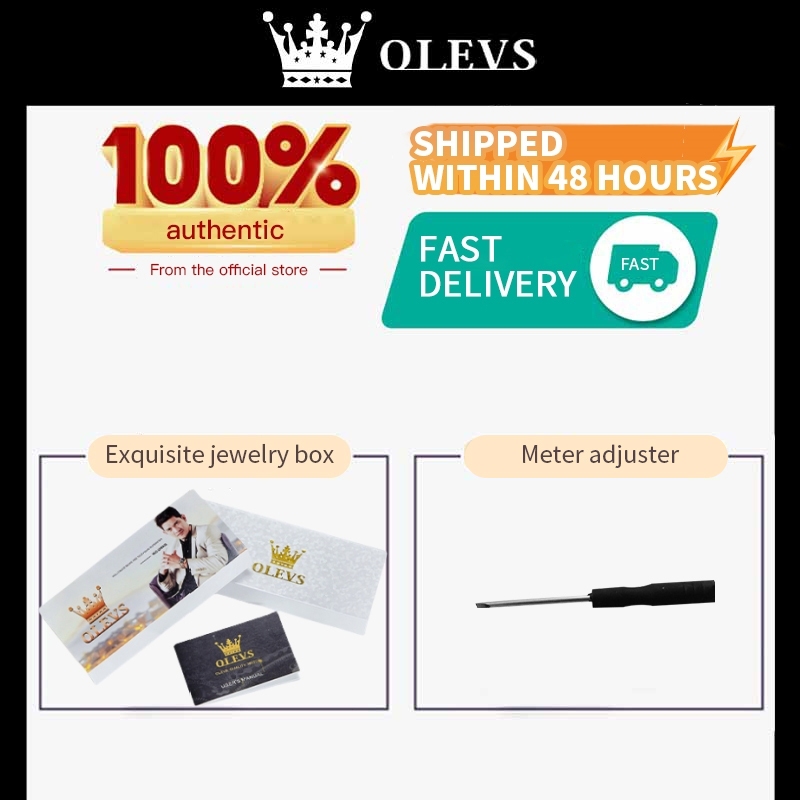 OLEVS Đồng Hồ nữ Chính hãng dây đeo bằng thép không có chống thấm chức năng phát sáng lịch 5869