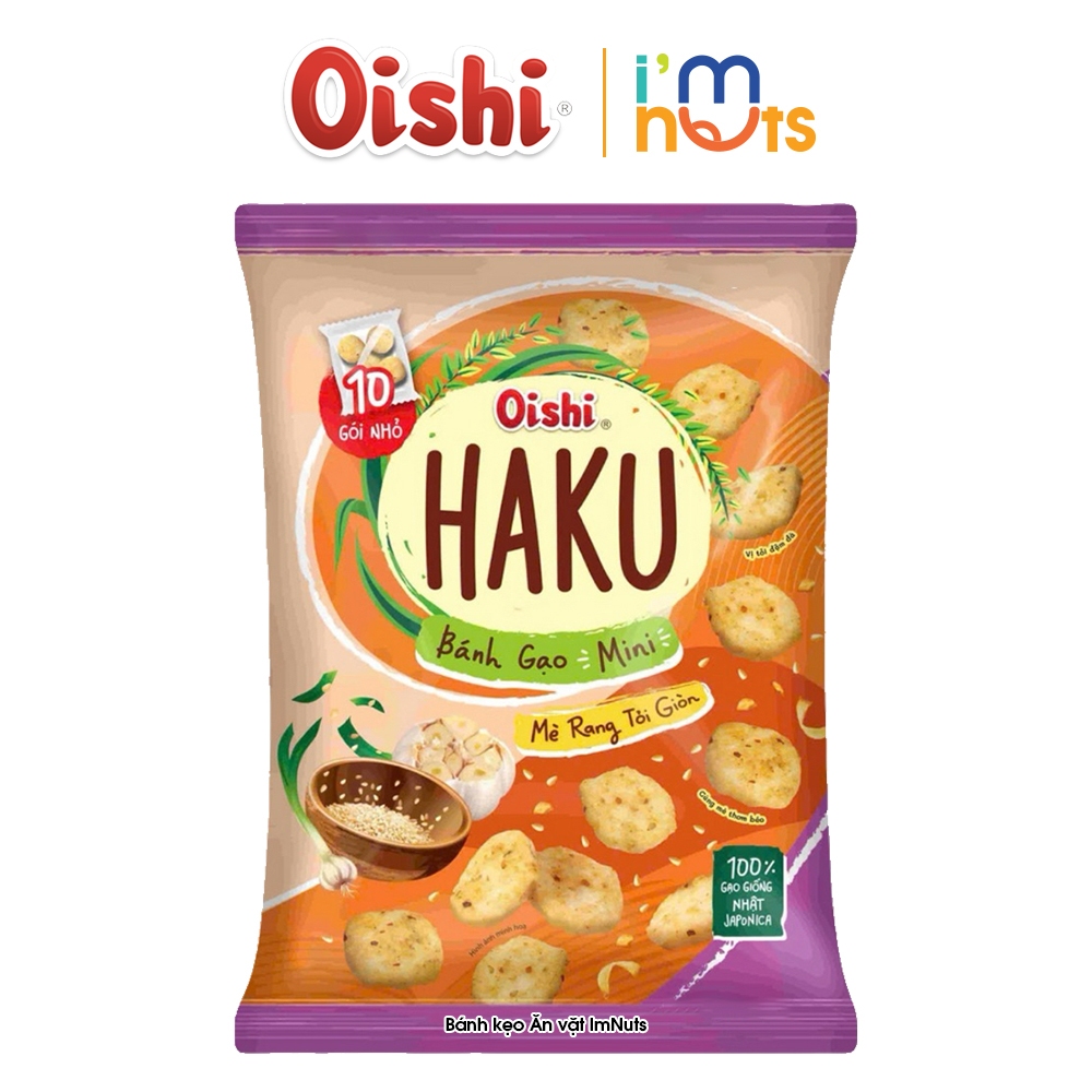 Snack Bánh Gạo Nướng Haku Oishi Đủ Vị Dạng Túi Tiện Lợi