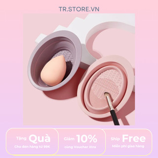Chậu rửa cọ trang điểm Gecomo gấp gọn vệ sinh dụng cụ tiện lợi
