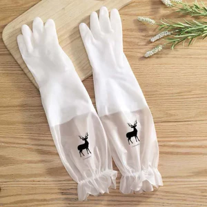 Găng Tay Cao Su 𝐒𝐢𝐞̂𝐮 𝐃𝐚𝐢 Hình Con Hươu Loại Dài, Siêu Bền, Mềm Mỏng Tiện Lợi