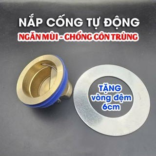 [ Tặng Kèm Vòng Đệm] Nắp Đậy Cống Thoát Nước Cho Sàn Nhà Bếp, Nhà Tắm, Ngăn Mùi Hôi, Chống Côn Trùng Bằng Đồng