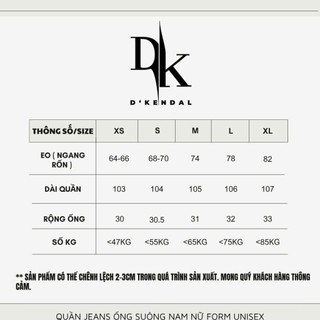 Quần Jean Ống Siêu Rộng Cao Cấp Form Unisex Tôn Dáng Nam Nữ by@D’KENDAL