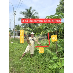 combo 10 lờ nhựa cá cải tiến 40×65 (kèm 30 cây)