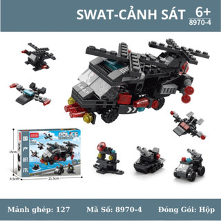 [Có Sẵn] Đồ chơi lắp ráp Cảnh Sát / Cứu Hỏa / Máy Bay / Tàu Chiến 135-150 chi tiết dành cho bé từ 2 tuổi