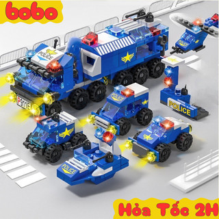 [Có Sẵn] Đồ chơi lắp ráp Cảnh Sát / Cứu Hỏa / Máy Bay / Tàu Chiến 135-150 chi tiết dành cho bé từ 2 tuổi
