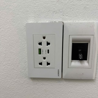 Ổ cắm âm tường đa năng tích hợp sạc nhanh Type-C & USB-A | Sạc nhanh QC3.0, chống cháy nổ